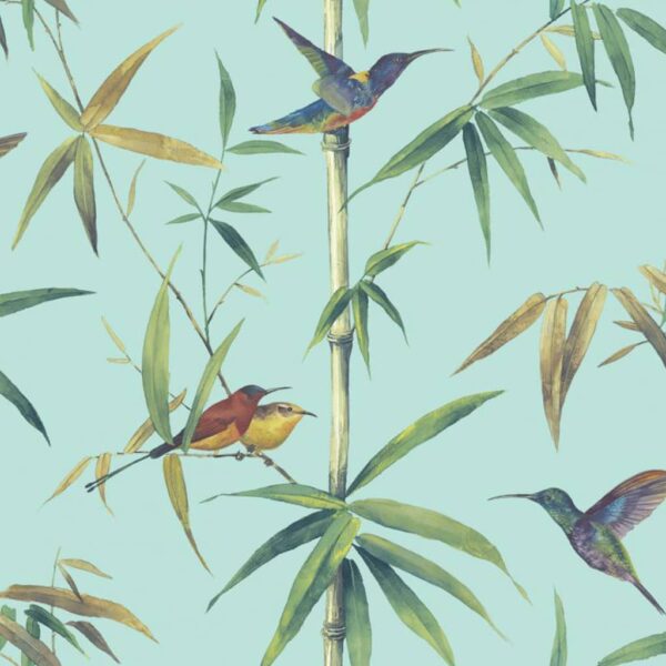 Noordwand Veggtapet Kolibri and Bamboo turkis