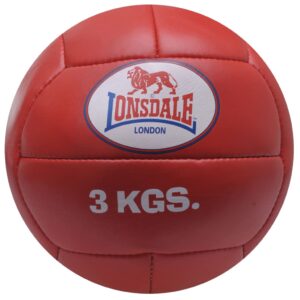 LONSDALE Medisinball 3 kg lær rød