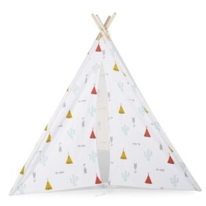 CHILDWOOD Tipitelt lerret 143x135x135 cm hvit TIPTIPI