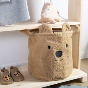 CHILDHOME Oppbevaringskurv Teddy 30x30x30cm beige