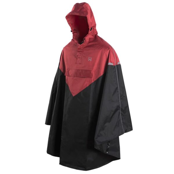 Willex Regnponcho med hette størrelse L/XL rød og svart 29222