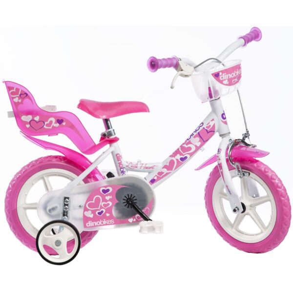 Dino Bikes Barnesykkel Little Heart rosa 12" DINO356010