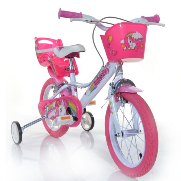 Dino Bikes Barnesykkel Unicorn rosa 16"