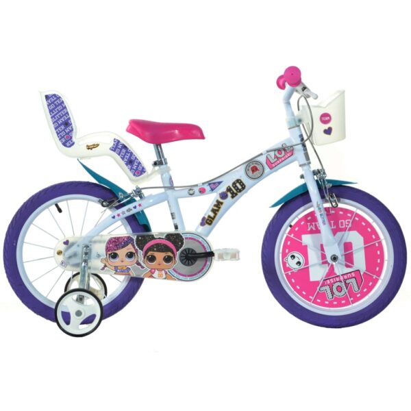 Dino Bikes Barnesykkel LOL lilla 16"