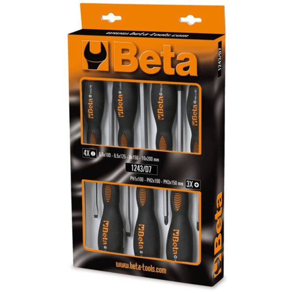 Beta Tools Skrutrekkersett i 7 deler 1243/D7 stål 012430017