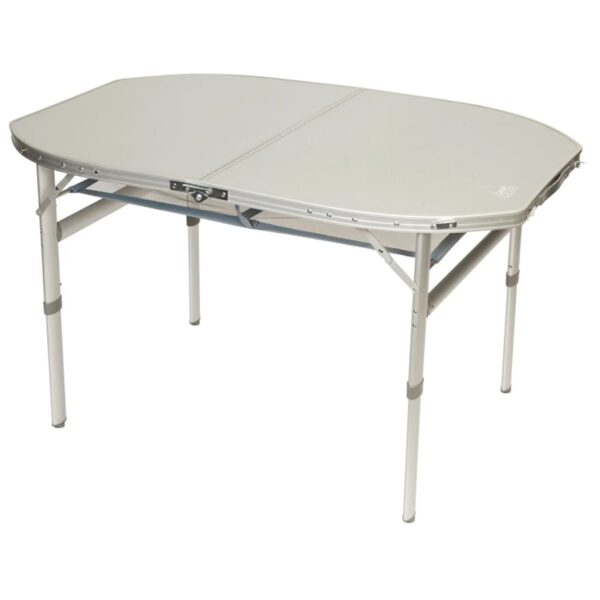 Camp Gear Foldbart campingbord oval hvit aluminum 1404414