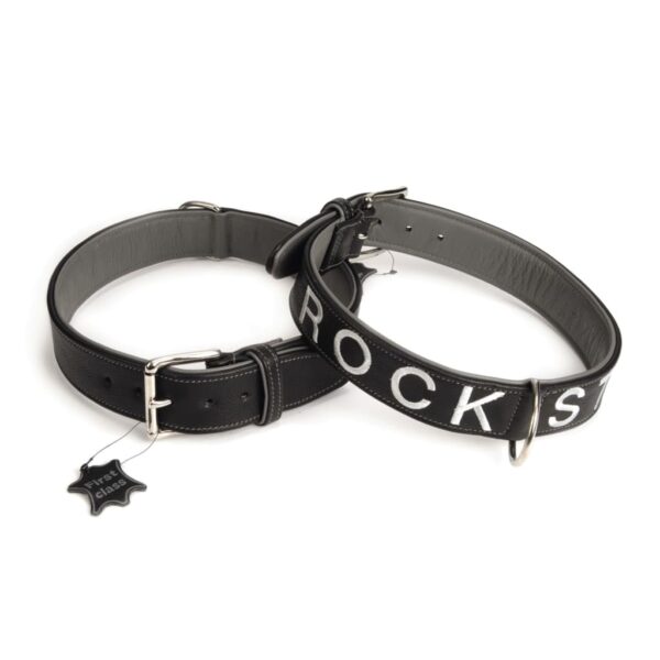 Beeztees Hundehalsbånd Rock Star lær svart 45 mm 61-71 cm 745836