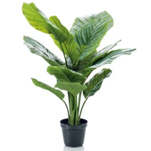 Emerald Kunstig plante Calathea orbifolia i potte 60 cm