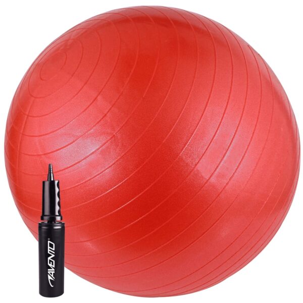 Avento Fitnessball med pumpe 65 cm rød 41VV-ROZ