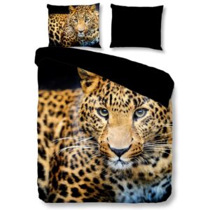 Pure Sengesett 4835-M LEOPARD 135x200 cm svart