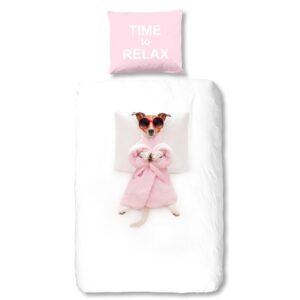 Good Morning Dynetrekk 4914-A 5319-P RELAX 140x200/220 cm hvit/rosa