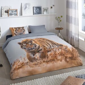 Good Morning Dynetrekk TIGER 140x200/220 cm flerfarget