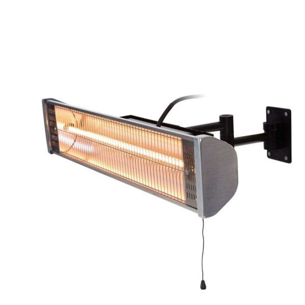 Sunred Terrassevarmer Subra 1500 W halogen sølv HWM15