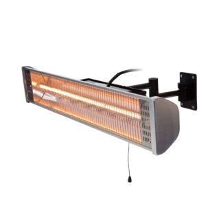 Sunred Terrassevarmer Subra 1800 W halogen sølv HWM18