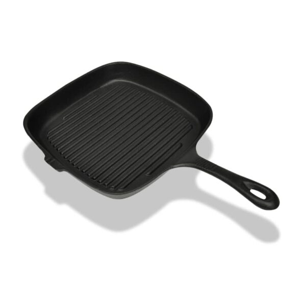 vidaXL Grillstekepanne i støpejern 24x23 cm