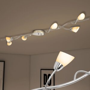 vidaXL Taklampe med 6 LED-pærer G9 240 W