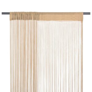 vidaXL Trådgardiner 2 stk 140x250 cm beige