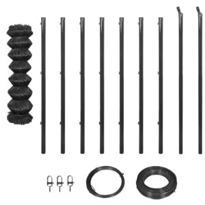 vidaXL Nettinggjerde med stolper og jernvare 1x15 m grå