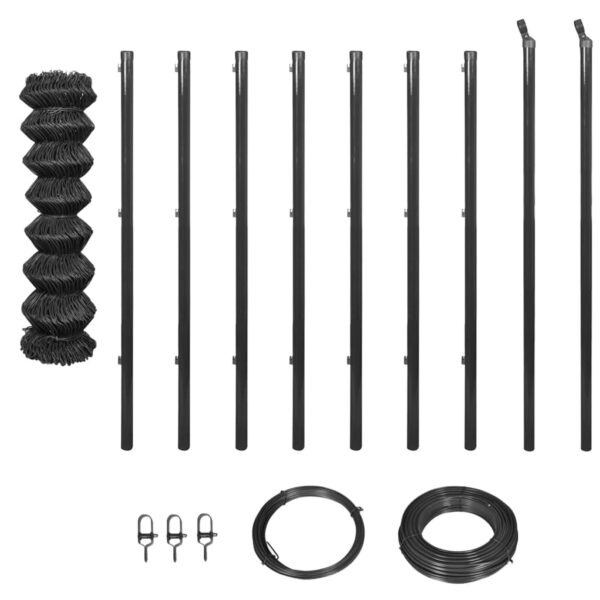 vidaXL Nettinggjerde med stolper og jernvare 1