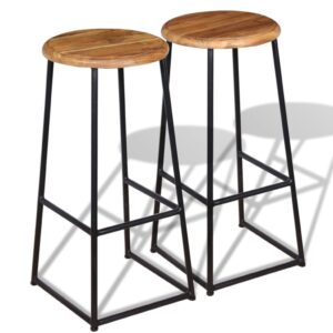 vidaXL Barkrakker 2 stk heltre teak