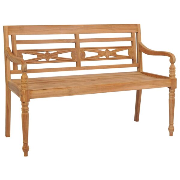 vidaXL Bataviabenk 120 cm teak