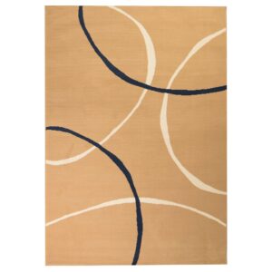 vidaXL Moderne teppe sirkeldesign 120x170 cm brun