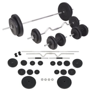 vidaXL Vektstang- og manualsett 90 kg