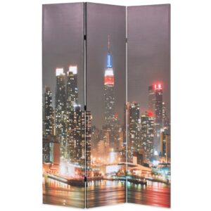 vidaXL Sammenleggbar romdeler 120x170 cm New York natt