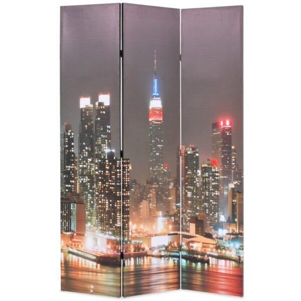 vidaXL Sammenleggbar romdeler 120x170 cm New York natt