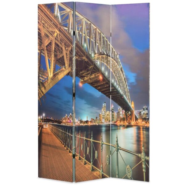 vidaXL Sammenleggbar romdeler 120x170 cm Sydney Harbour Bridge