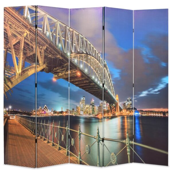 vidaXL Sammenleggbar romdeler 200x170 cm Sydney Harbour Bridge