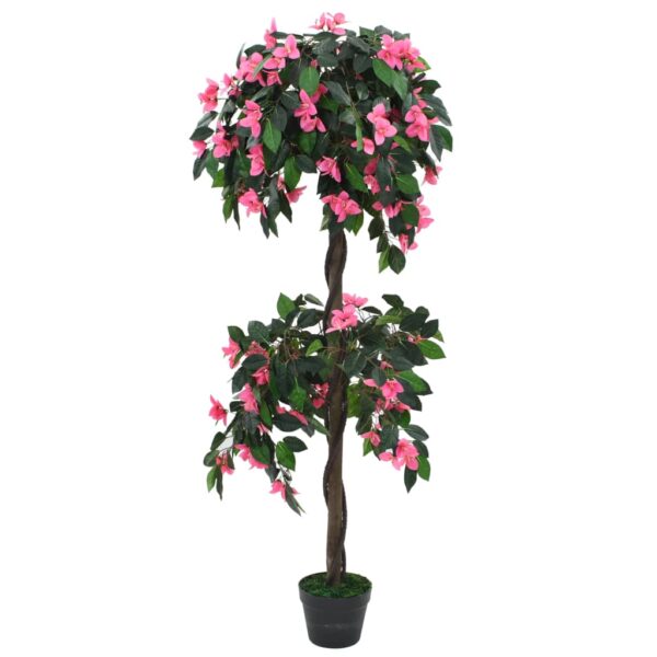 vidaXL Kunstig rododendronplante med potte 155 cm grønn og rosa