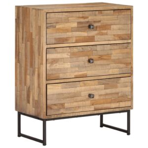 vidaXL Skjenk gjenvunnet heltre teak 60x30x75 cm