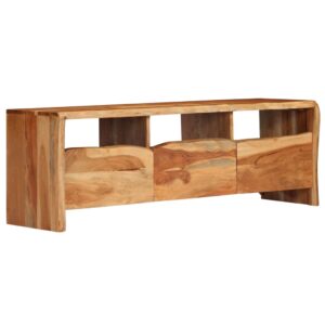 vidaXL TV-benk heltre akasie naturlige kanter 120x35x40 cm