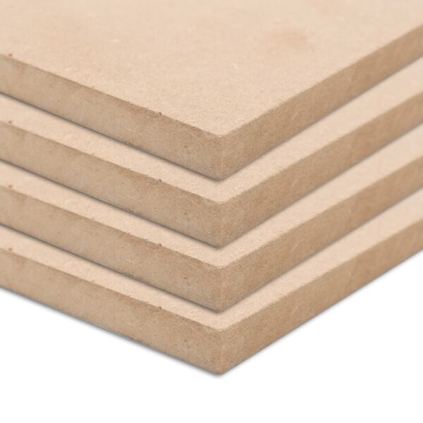 vidaXL Bordplater MDF 4 stk kvadratisk 60x60 cm 25 mm