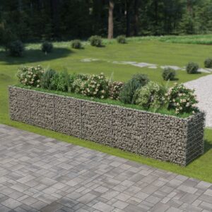 vidaXL Gabion høybed galvanisert stål 540x90x100 cm