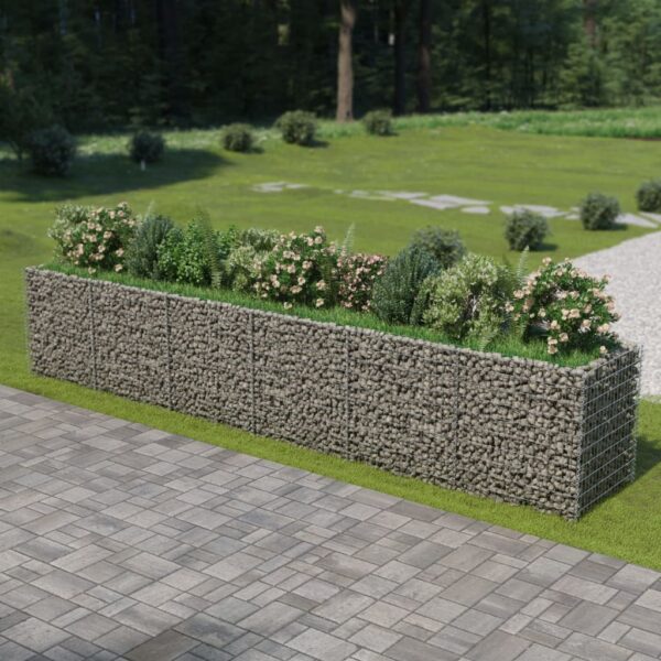 vidaXL Gabion høybed galvanisert stål 540x90x100 cm