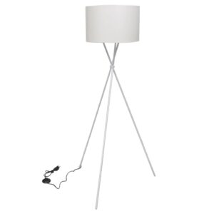 vidaXL Gulvlampe med stativ hvitt 139 cm