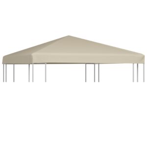 vidaXL Toppduk til paviljong 310 g/m² 3x3 m beige