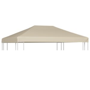 vidaXL Toppduk til paviljong 310 g/m² 4x3 m beige