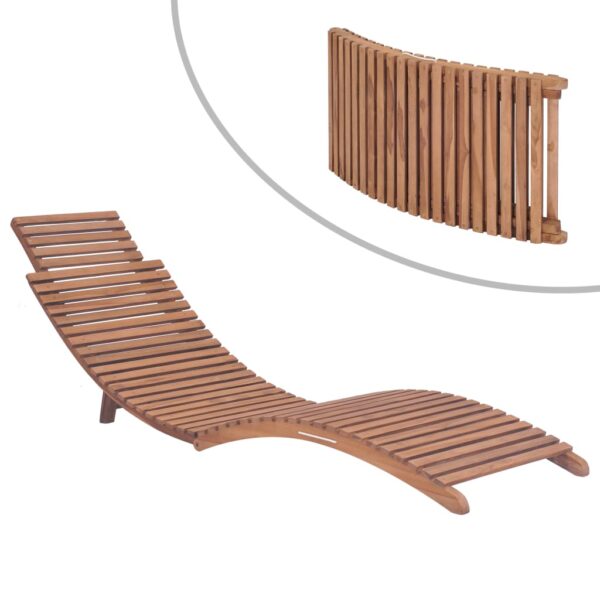 vidaXL Sammenleggbar solseng heltre teak