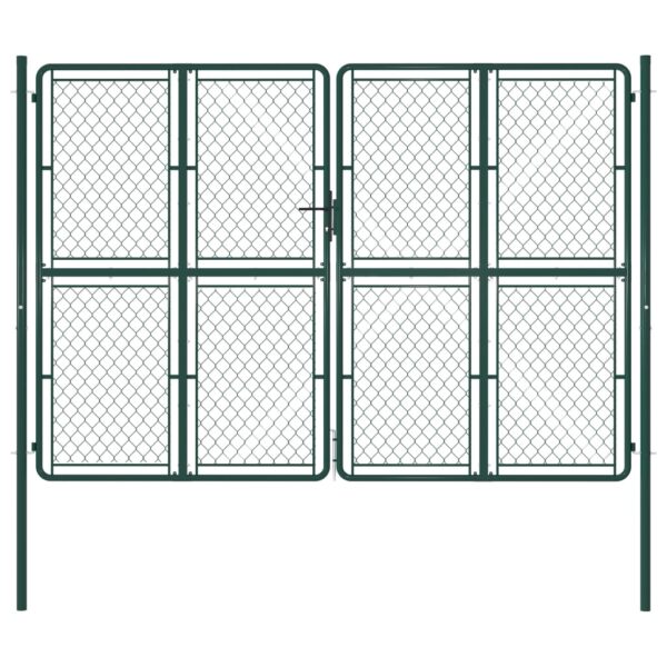 vidaXL Hageport stål 300x200 cm grønn