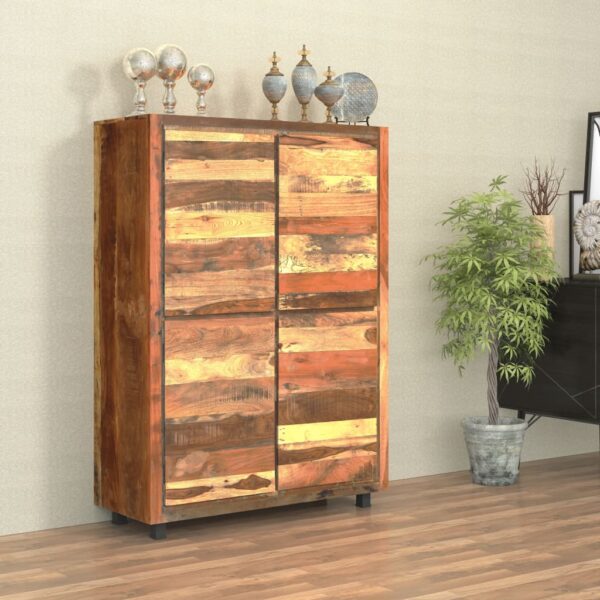 vidaXL Highboard 110x44x147 cm gjenvunnet heltre