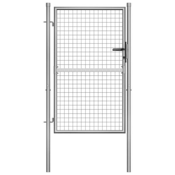 vidaXL Hageport galvanisert stål 105x175 cm sølv