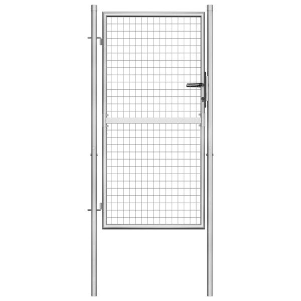 vidaXL Hageport galvanisert stål 105x200 cm sølv