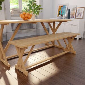 vidaXL Benk heltre teak 150x35x45 cm