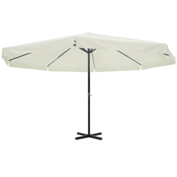 vidaXL Parasol hvit aluminium 500 cm