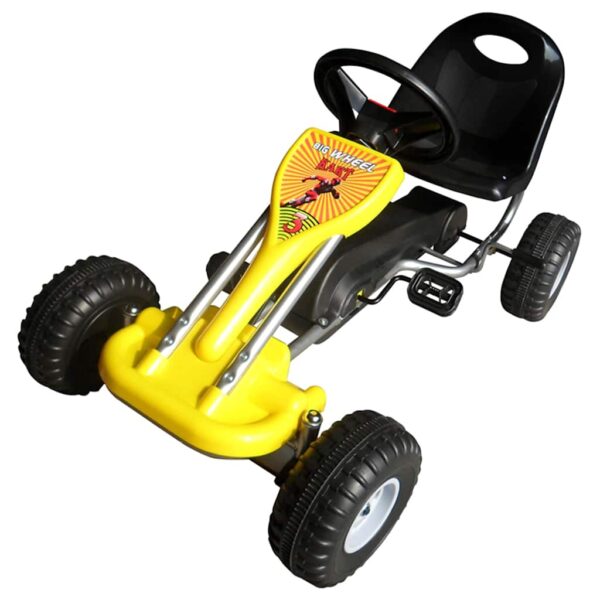 vidaXL Pedal-go-kart gul