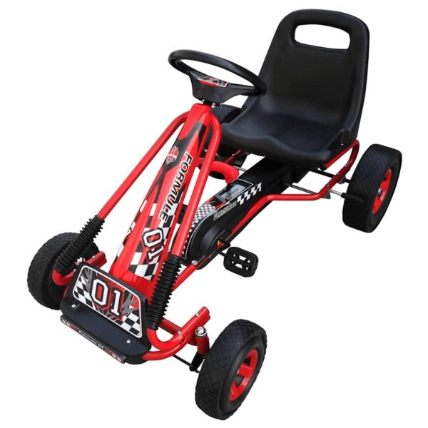 vidaXL Pedal-go-kart for barn rød