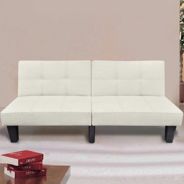 vidaXL Sovesofa justerbar beige